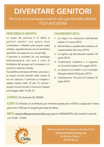 Diventare genitori: percorsi di accompagnamento alla genitorialità adottiva