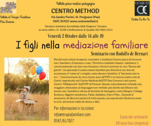 Seminario con Rodolfo de Bernart: I figli nella Mediazione Familiare