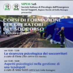 La sicurezza psicologica dei soccorritori - Aspetti psicologici nella gestione di una tendopoli