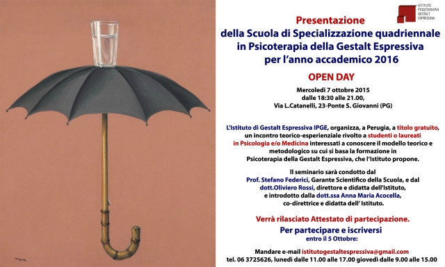 OPEN DAY - Scuola in Psicoterapia Gestalt Espressiva