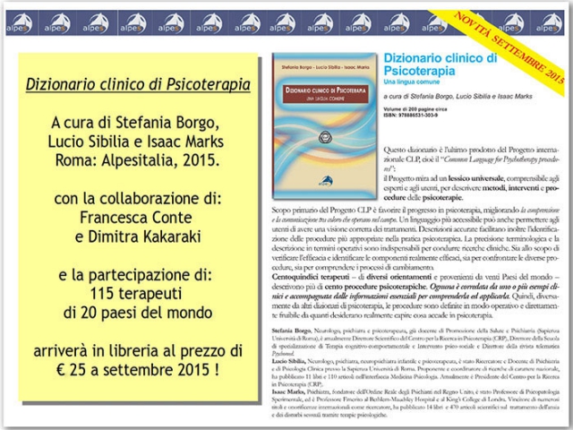 Dizionario clinico di Psicoterapia.  Una lingua comune