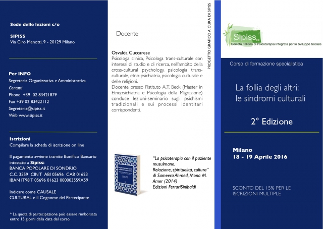 La follia degli altri: le sindromi culturali