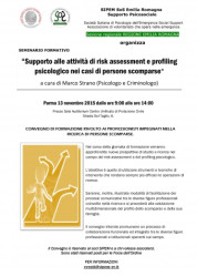 Supporto alle attività di risk assessment e profiling psicologico nei casi di persone scomparse