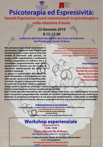 Psicoterapia ed Espressività