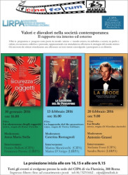 Cineforum : Valori e disvalori nella società contemporanea.