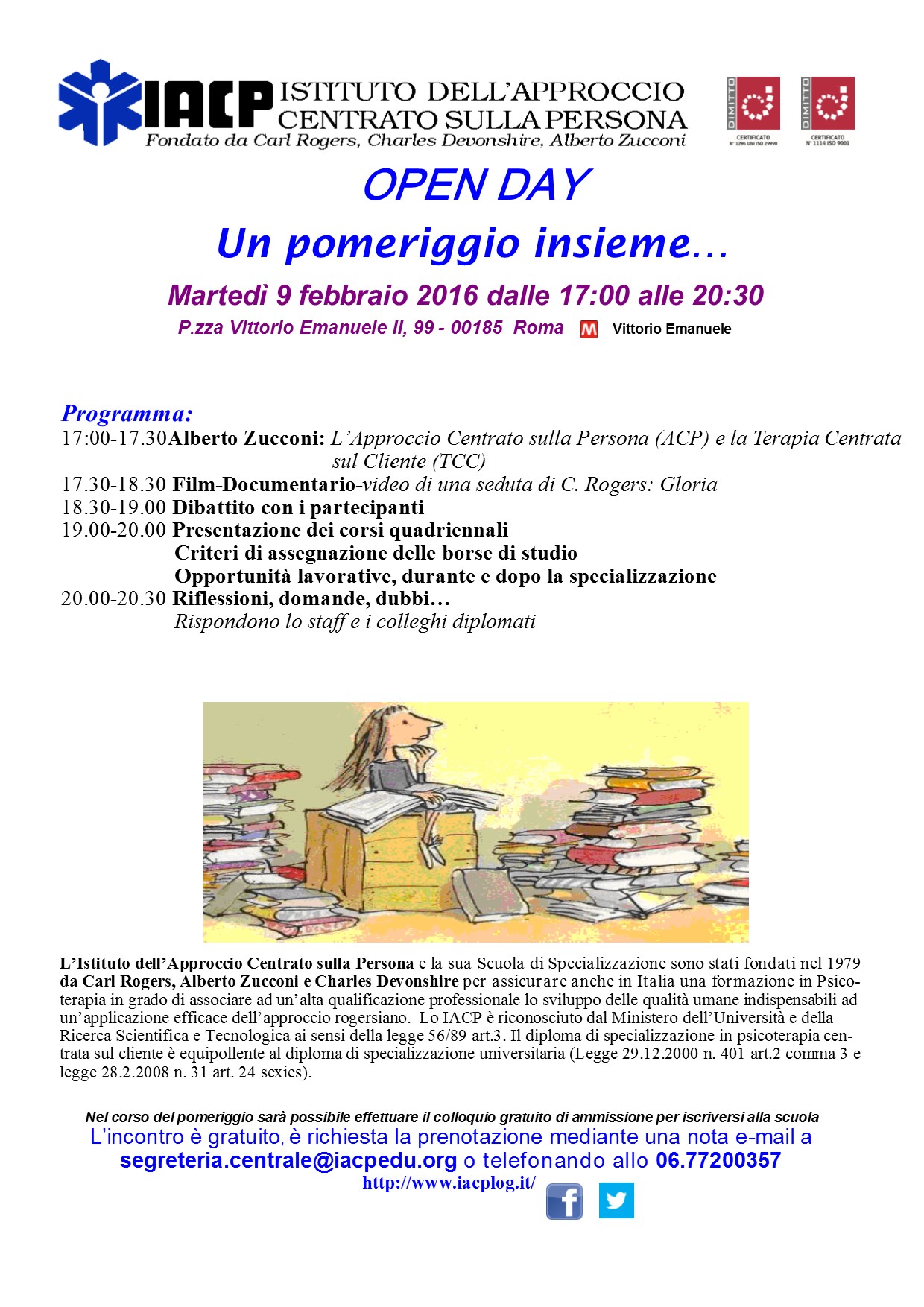 Open Day all'Istituto dell'Approccio Centrato sulla Persona
