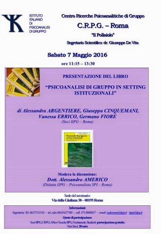 Psicoanalisi di gruppo in setting istituzionali
