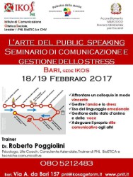 Public Speaking: comunicazione e gestione dello stress