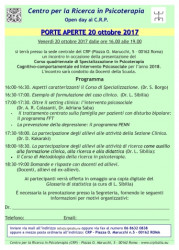 Porte Aperte al Centro per la Ricerca in Psicoterapia (CRP)
