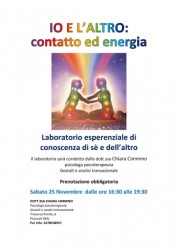 Io e l'altro: Contatto ed Energia
