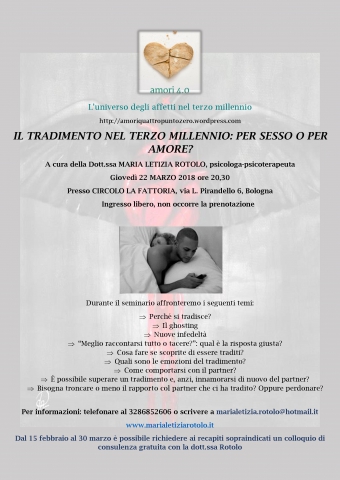 Il tradimento nel terzo millennio: per sesso o per amore?