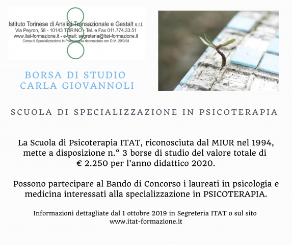 BORSE DI STUDIO 2020