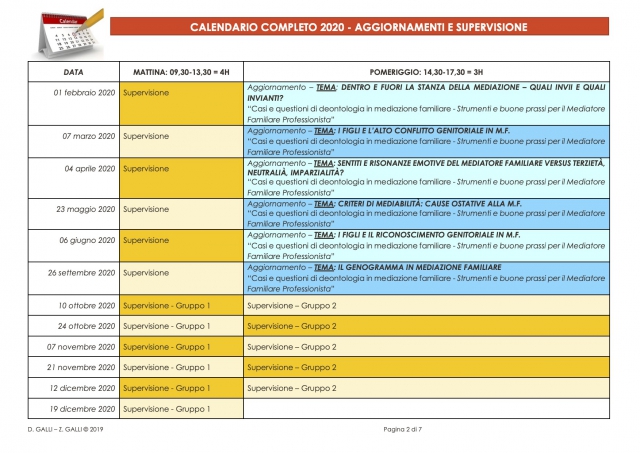 Supervisione di gruppo per Mediatori Familiari